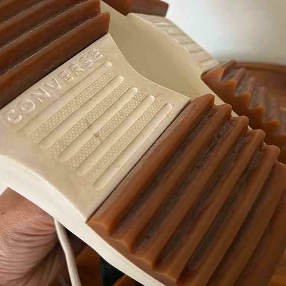 Womens 6 Converse Run Star Hike High Black Saffron Yellow Leather Shoe 568649C - Picture 9 of 15